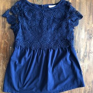 Lacy maternity blouse